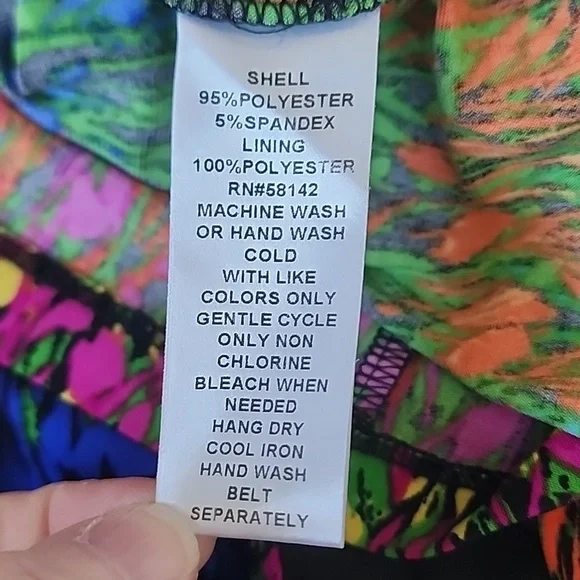 London Times sleeveless colorful floral dress-8 - Picture 5 of 6